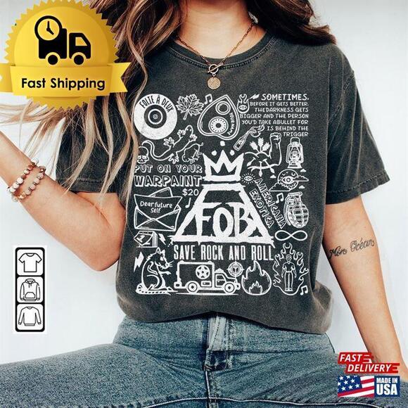 Tops - Fall Out Boy Doodle Art Shirt  Lyric  Tee   T-Shirt Classic